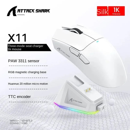 Attack Shark X11 – Ultra-Lightweight & High-Precision Wireless Gaming Mouse