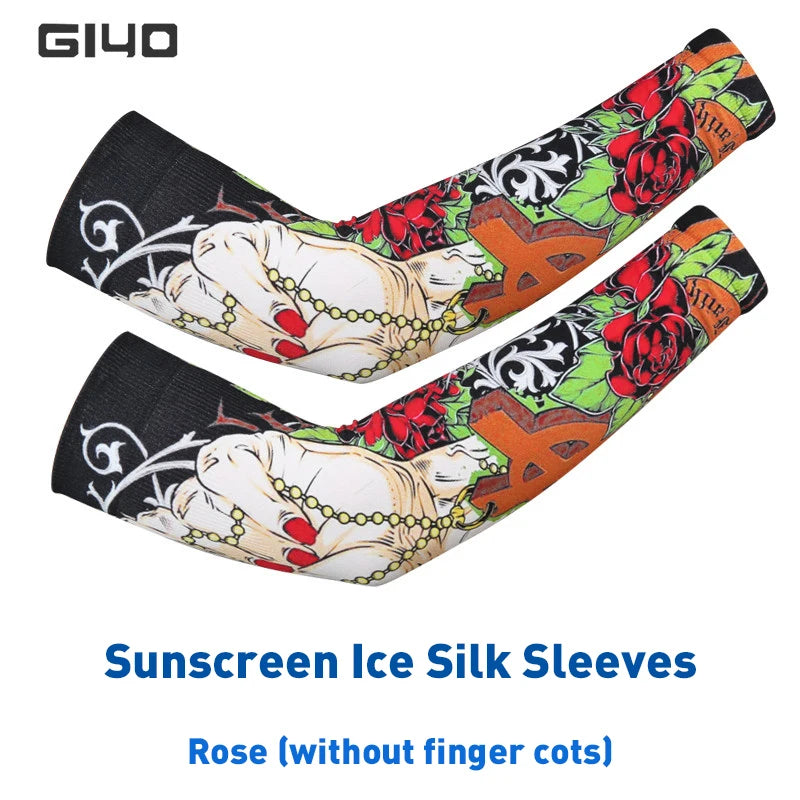 Ice silk arm sleeves made of lycra