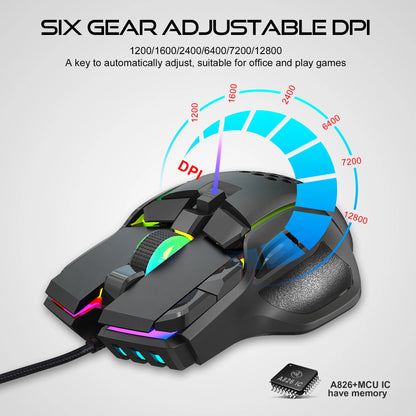 Souris Gaming HXSJ S700 RGB – Haute Précision & Design Futuriste