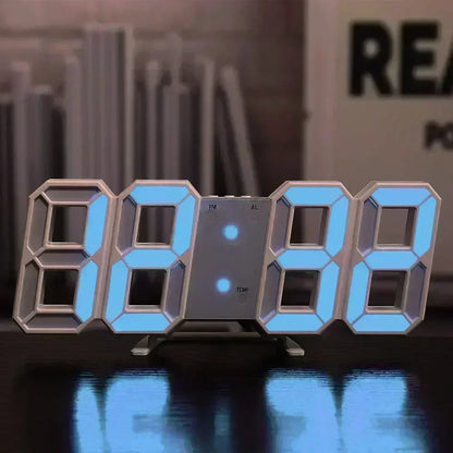 Horloge murale numérique LED 3D – Design moderne à affichage lumineux