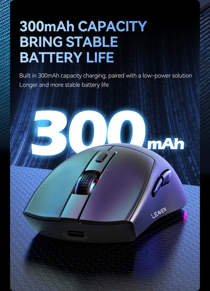 X3 Wireless Gaming Mouse – Précision, Légèreté et Style RGB