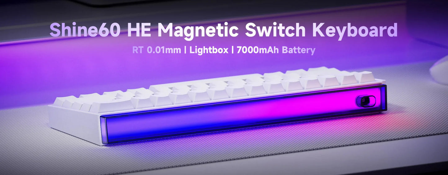 Veekos Shine60 HE – Clavier Magnétique Gaming RGB Tri-Mode (Wired / Wireless / Bluetooth)