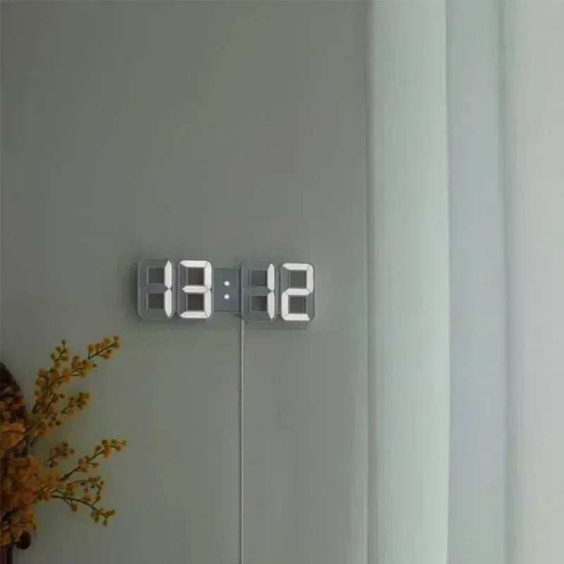 Horloge murale numérique LED 3D – Design moderne à affichage lumineux