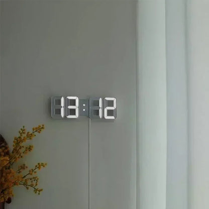Horloge murale numérique LED 3D – Design moderne à affichage lumineux
