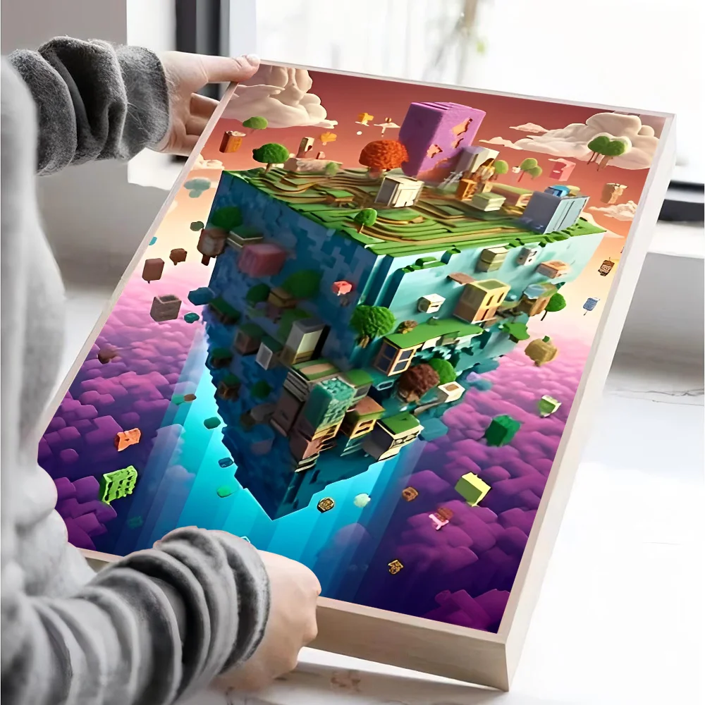 Poster Minecraft - Affiche Décorative Gaming pour Chambre et Salon