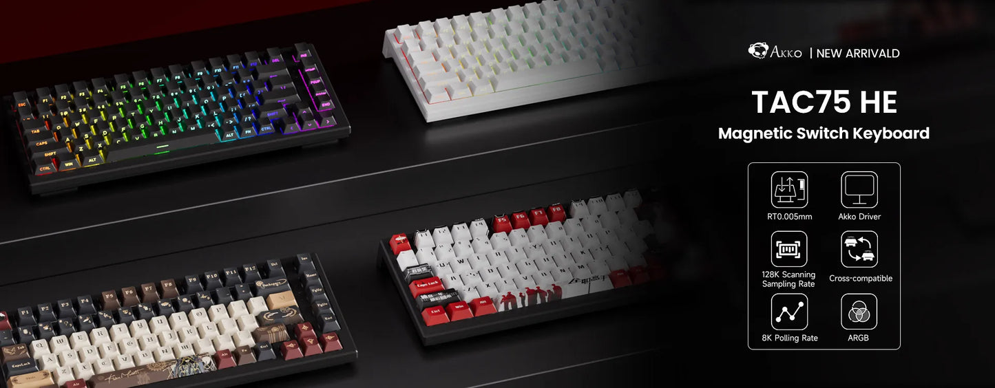 AKKO TAC75 HE – Clavier Magnétique Gaming 75% Haute Précision