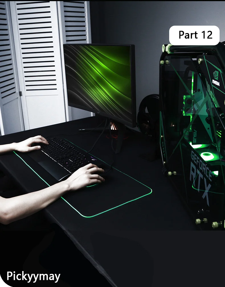 Tapis de Souris Gamer RGB XXL – Design Galaxie Spatiale Antidérapant