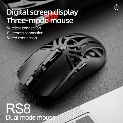 SMAILWOLF RS8 – Souris Gaming Sans Fil à Écran Digital (73g)