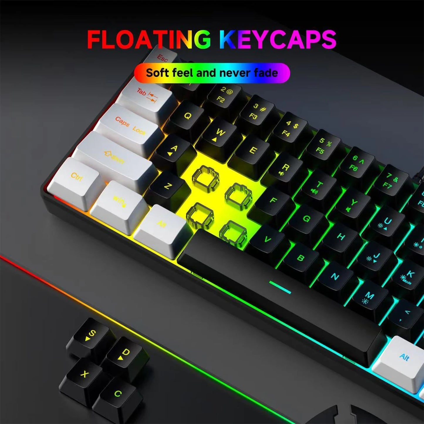 Clavier Gaming Compact 61 Touches RGB – OBAME
