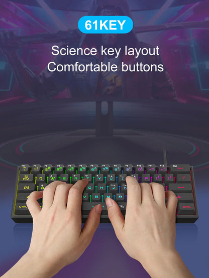 Clavier Gaming Compact 61 Touches RGB – MageGee