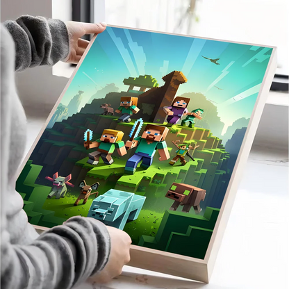 Poster Minecraft - Affiche Décorative Gaming pour Chambre et Salon