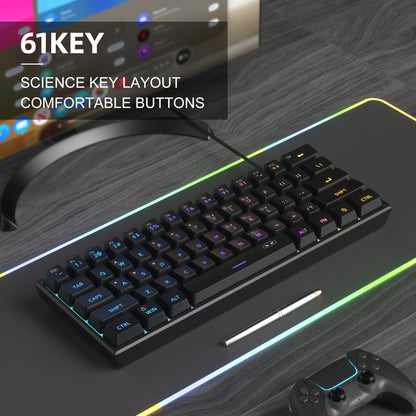 Clavier Gaming Compact 61 Touches RGB – MageGee