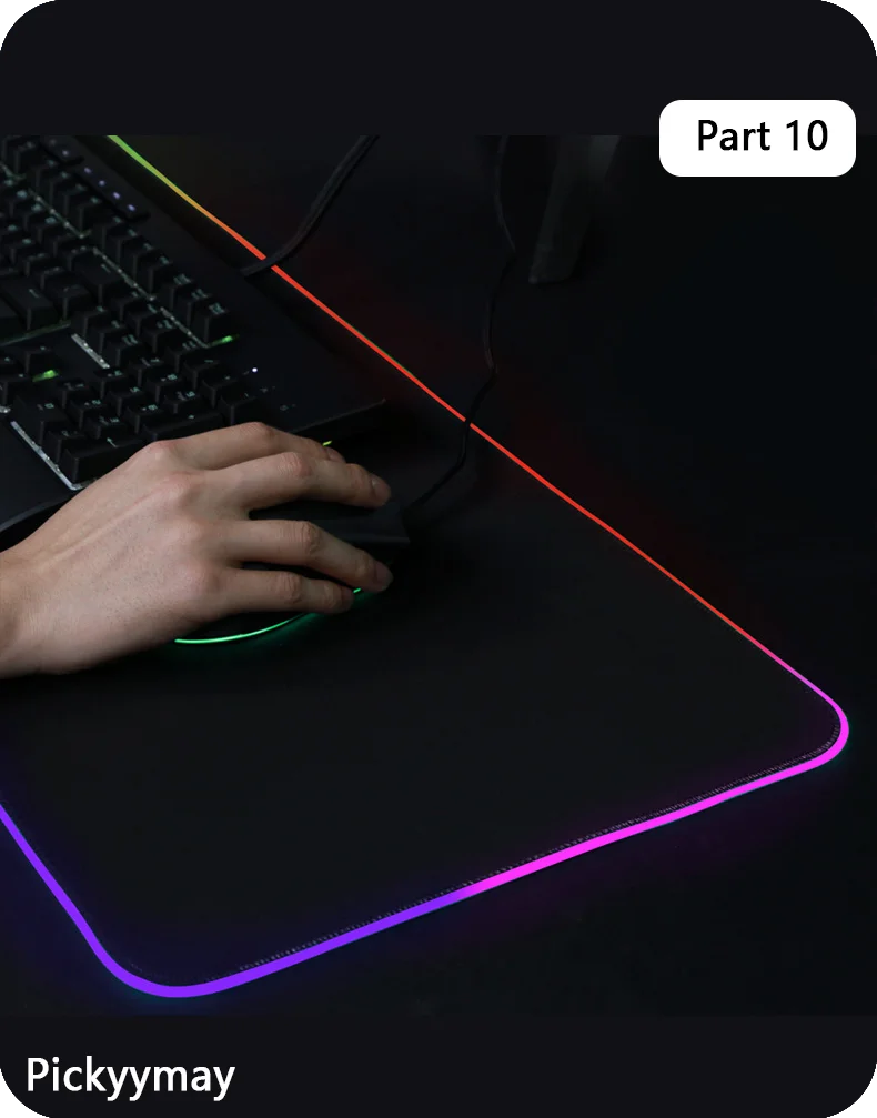 Tapis de Souris Gamer RGB XXL – Design Galaxie Spatiale Antidérapant