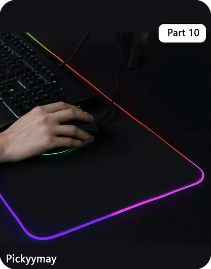 Tapis de Souris Gamer RGB XXL – Design Galaxie Spatiale Antidérapant
