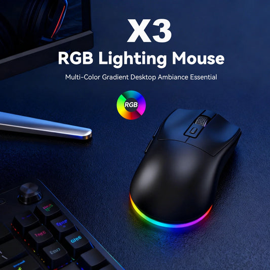 X3 Wireless Gaming Mouse – Précision, Légèreté et Style RGB
