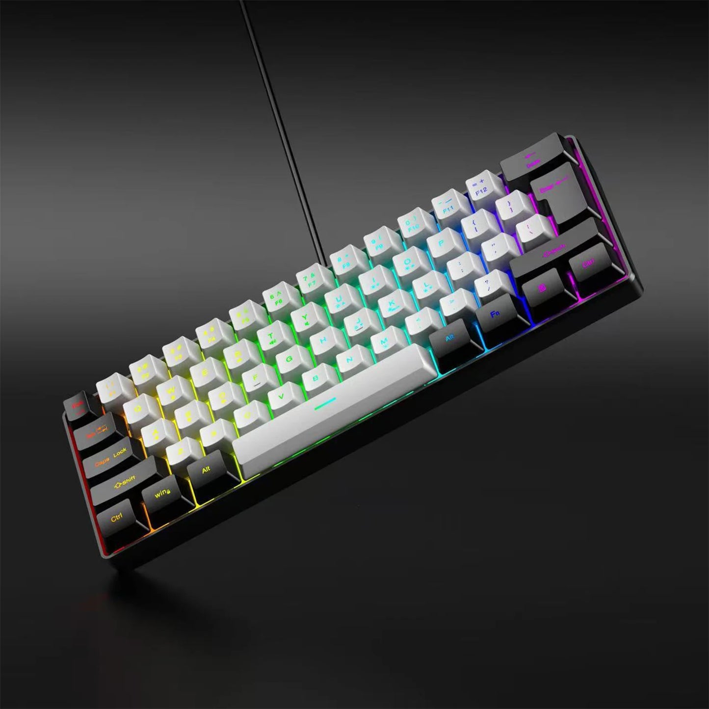Clavier Gaming Compact 61 Touches RGB – OBAME