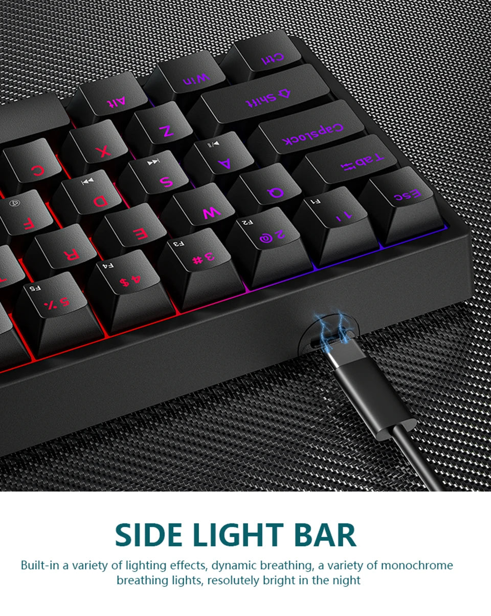 Clavier Mécanique Gaming EDUP K620 Mini RGB – 61 Touches