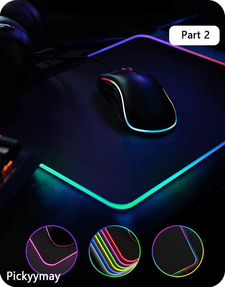 Tapis de Souris Gamer RGB XXL – Design Galaxie Spatiale Antidérapant