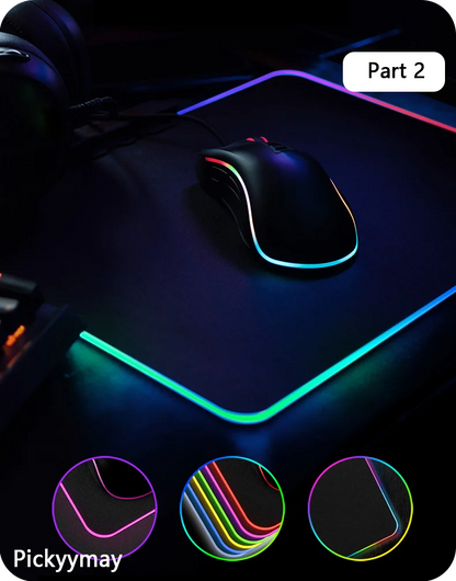 Tapis de Souris Gamer RGB XXL – Design Galaxie Spatiale Antidérapant