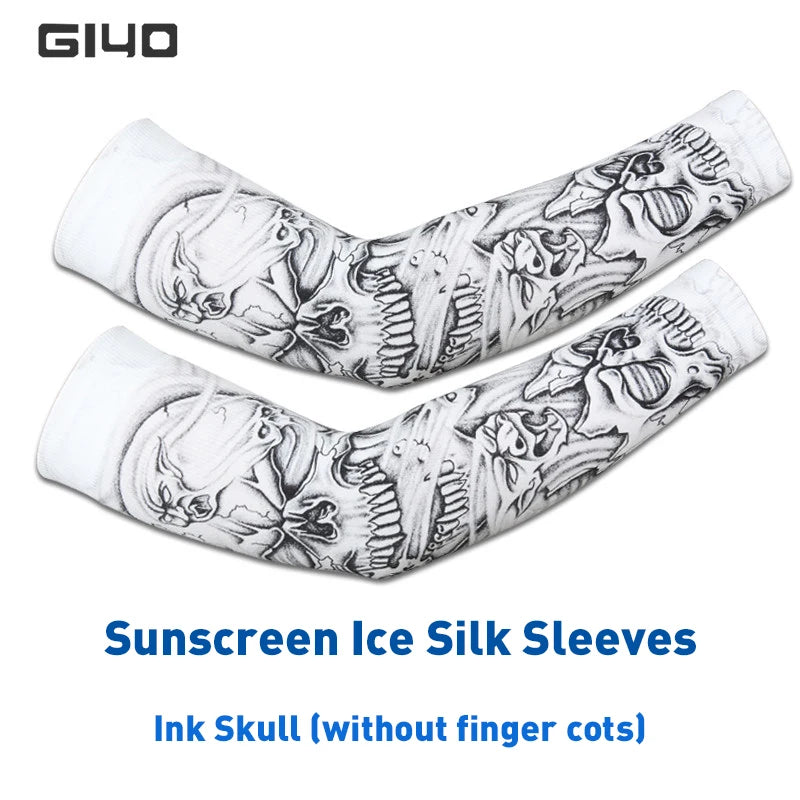 Manchons en soie glacée  pour bras en lycra