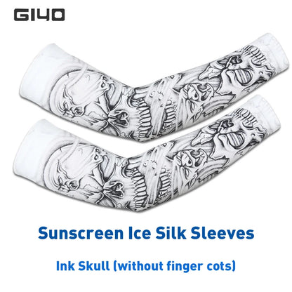 Manchons en soie glacée  pour bras en lycra