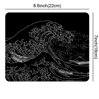 Tapis de Souris Gaming XXL – Vague Japonaise, Antidérapant et Imperméable