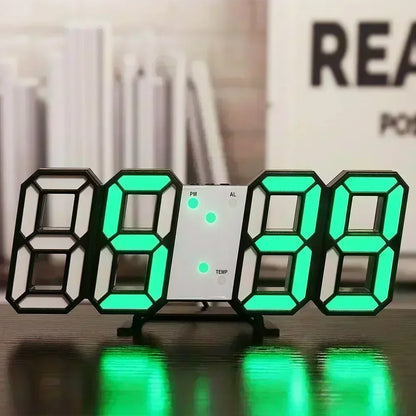 Horloge murale numérique LED 3D – Design moderne à affichage lumineux