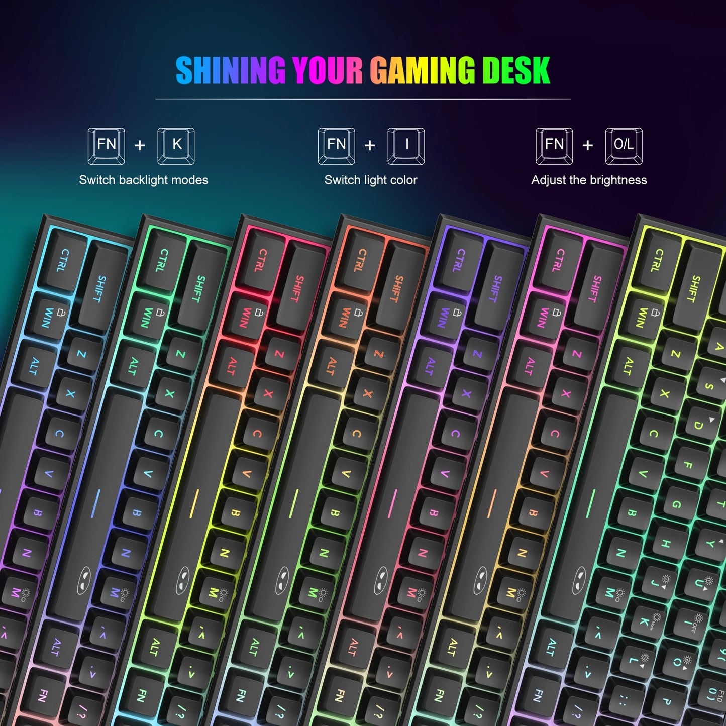 Clavier Gaming MageGee 61 Touches RGB – Compact, Étanche et Performant