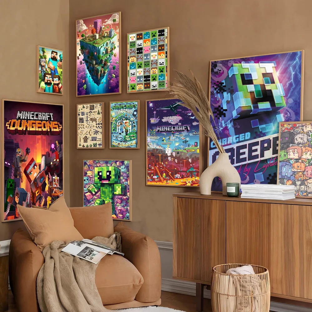 Poster Minecraft - Affiche Décorative Gaming pour Chambre et Salon