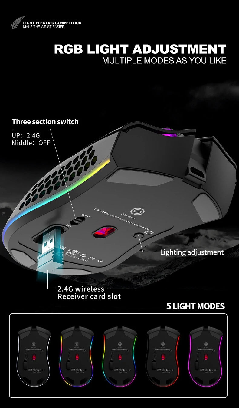Souris Gaming Sans Fil Ultralight RGB – 12 000 DPI