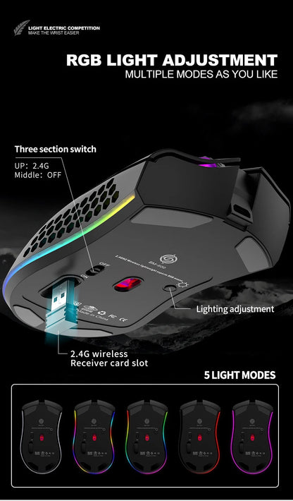 Souris Gaming Sans Fil Ultralight RGB – 12 000 DPI