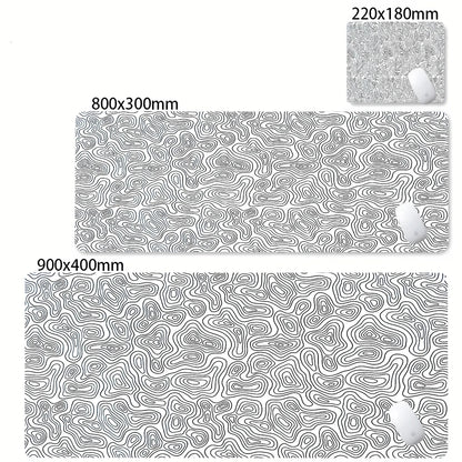 Tapis de Souris Gaming XXL Topographique – Antidérapant, Imperméable et Haute Précision