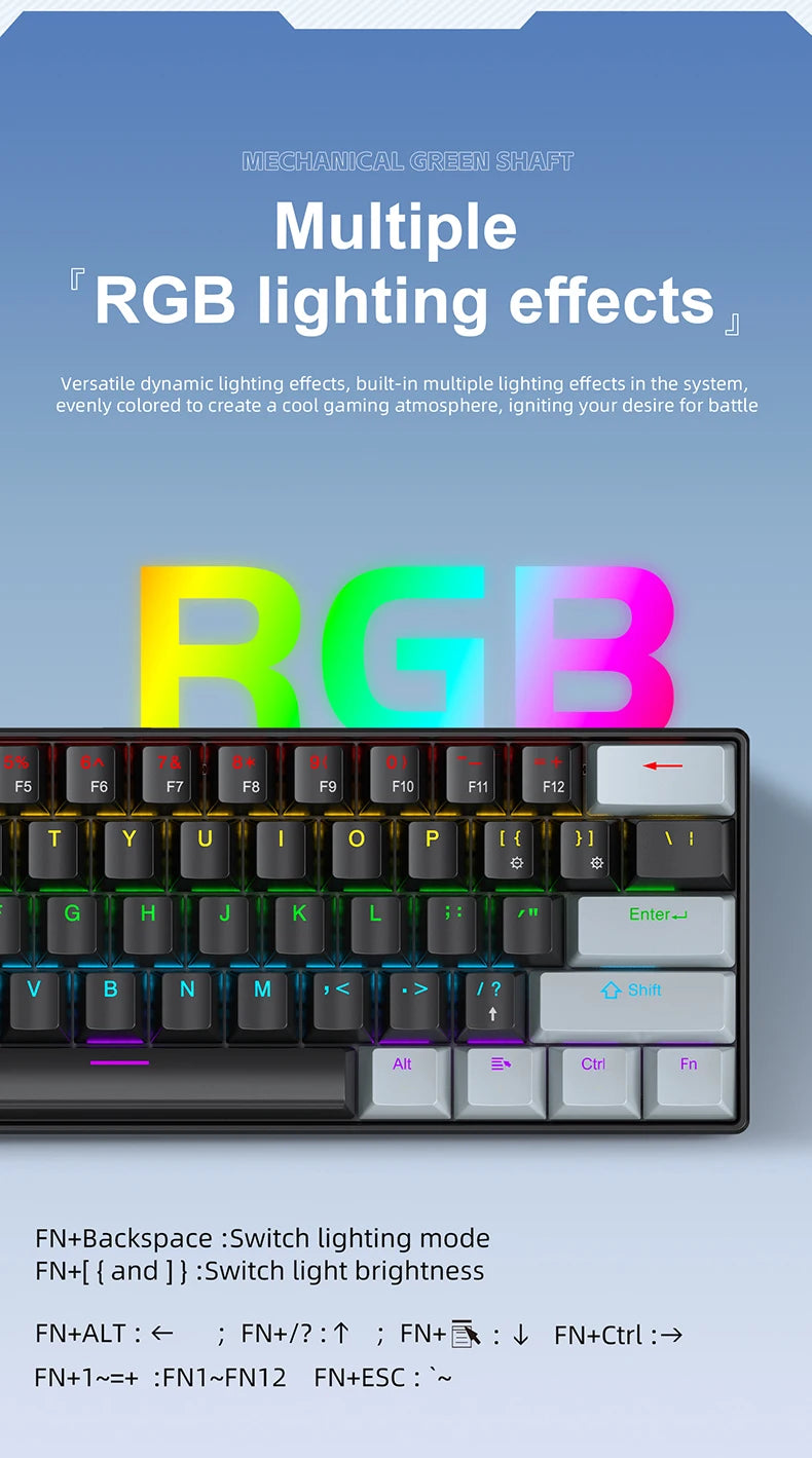Clavier Mécanique RGB 61 Touches – APAYADO K61