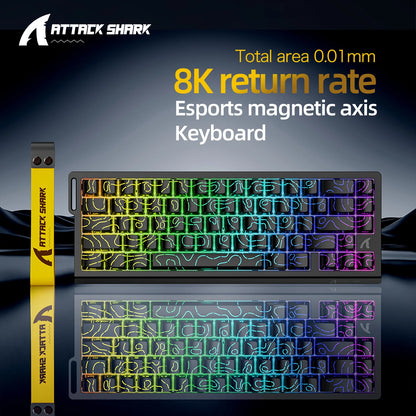 Attack Shark X68HE – Clavier Magnétique Gaming 8KHz Haute Performance