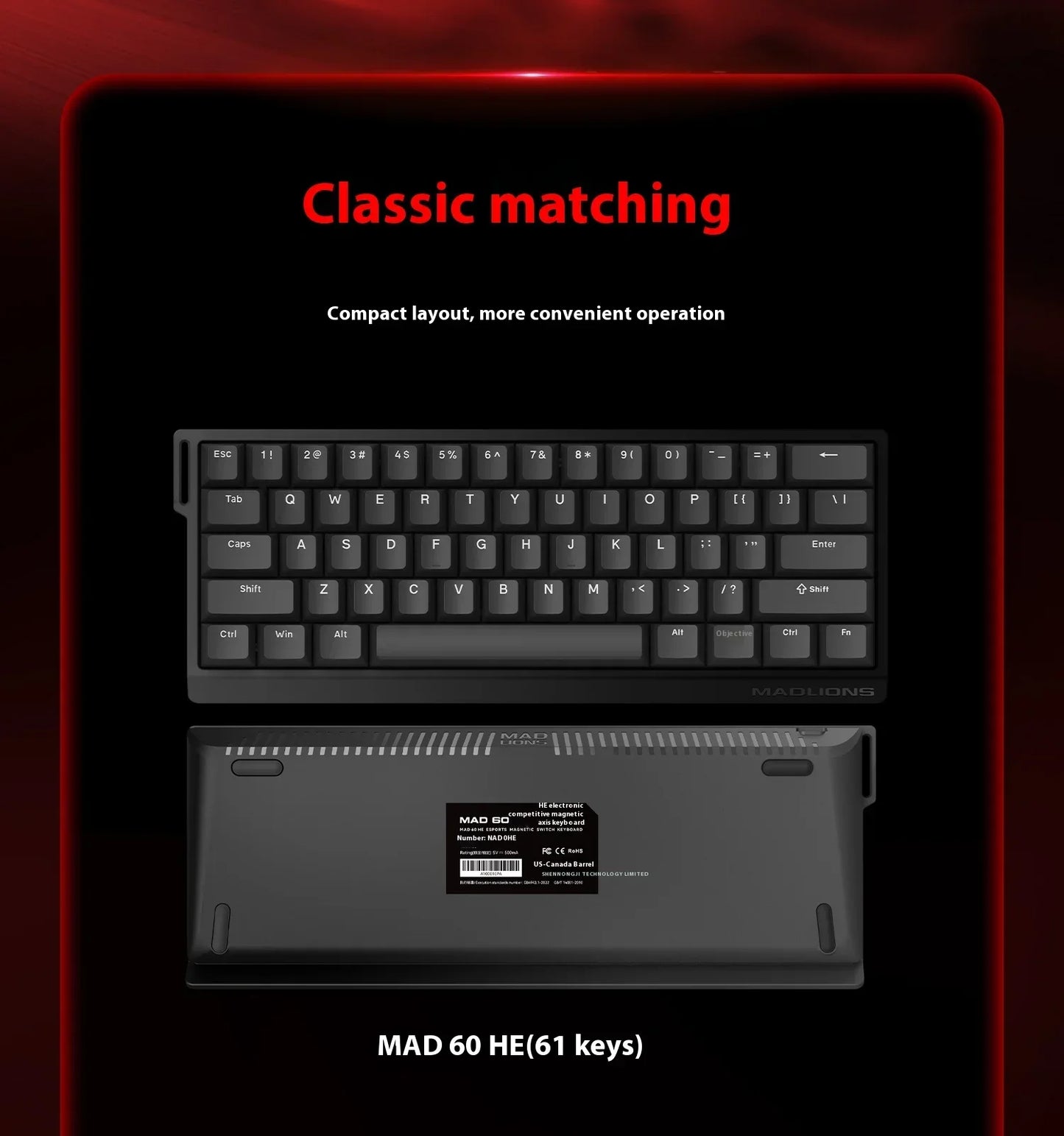 Ajazz MAD60/68 HE – Clavier Magnétique Gaming E-Sport Ultra-Rapide