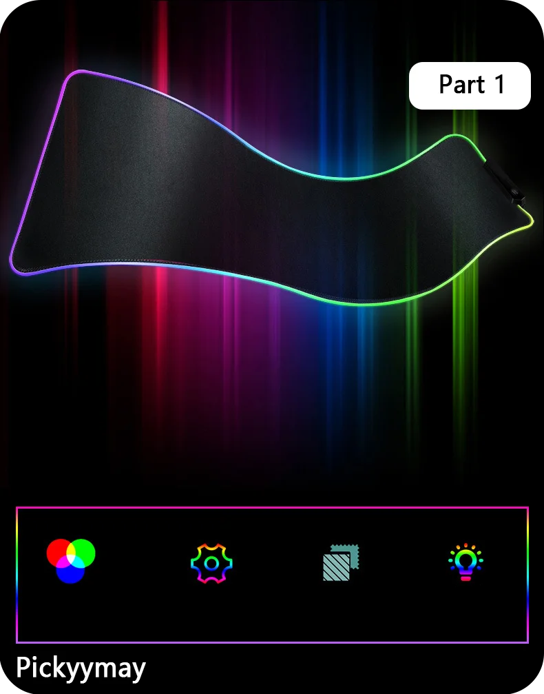 Tapis de Souris Gamer RGB XXL – Design Galaxie Spatiale Antidérapant