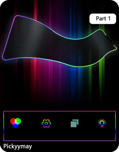 Tapis de Souris Gamer RGB XXL – Design Galaxie Spatiale Antidérapant