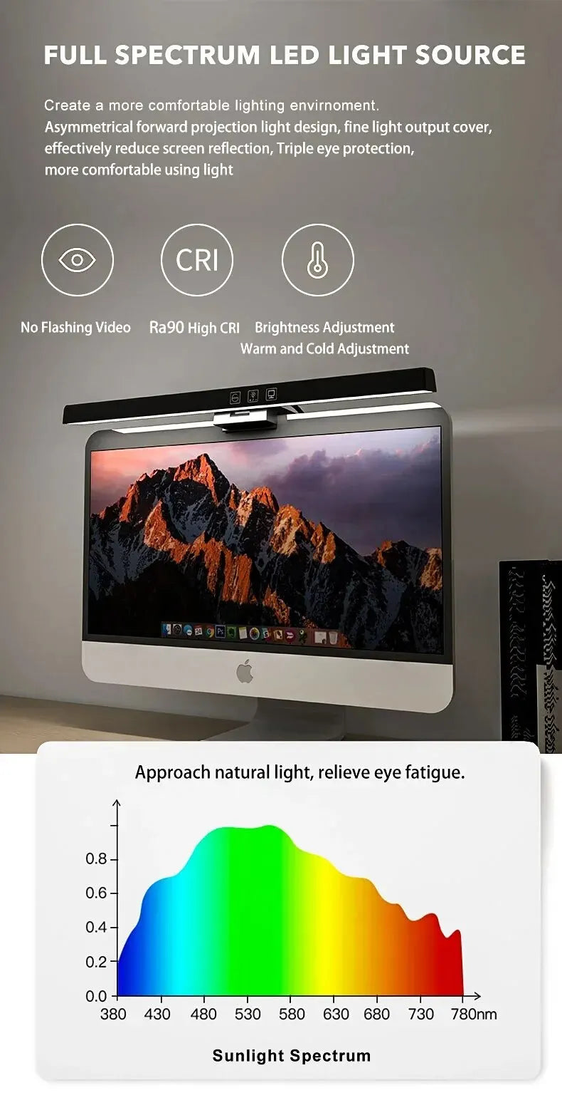 Lampe de Bureau LED AVACOM – Monitor Light Bar USB