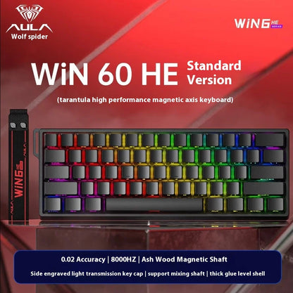 Clavier Mécanique Gaming AULA Win60/68 HE – Switchs Magnétiques, RGB & Performance E-Sport