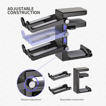 Support 2-en-1 pour Casque et Manette de Jeu – Fixation à Pince