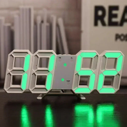 Horloge murale numérique LED 3D – Design moderne à affichage lumineux