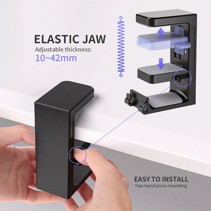 Support 2-en-1 pour Casque et Manette de Jeu – Fixation à Pince