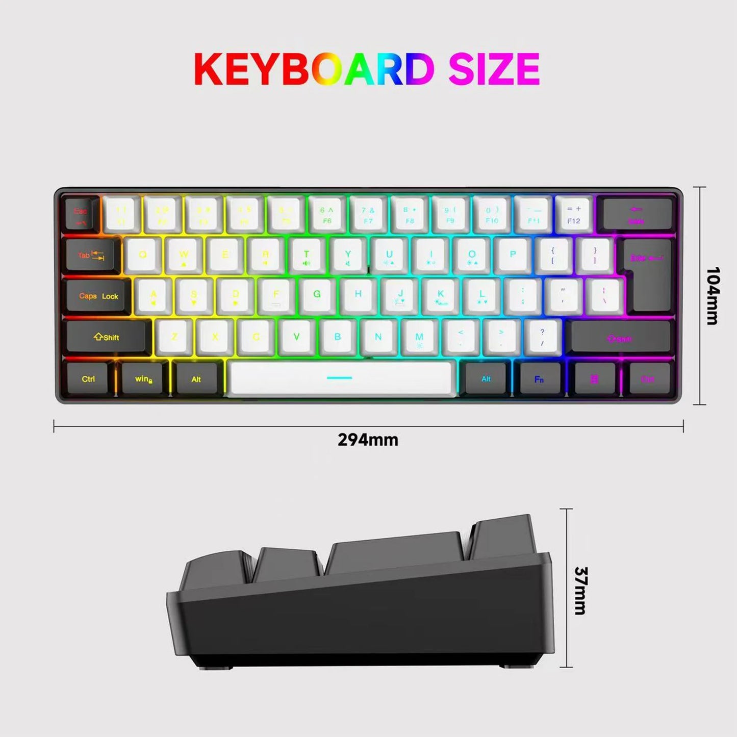 Clavier Gaming Compact 61 Touches RGB – OBAME