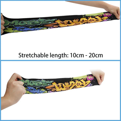 Manchons en soie glacée  pour bras en lycra