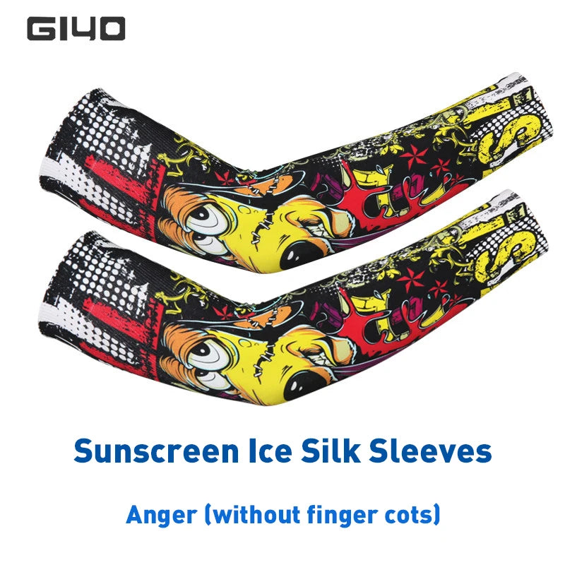 Manchons en soie glacée  pour bras en lycra