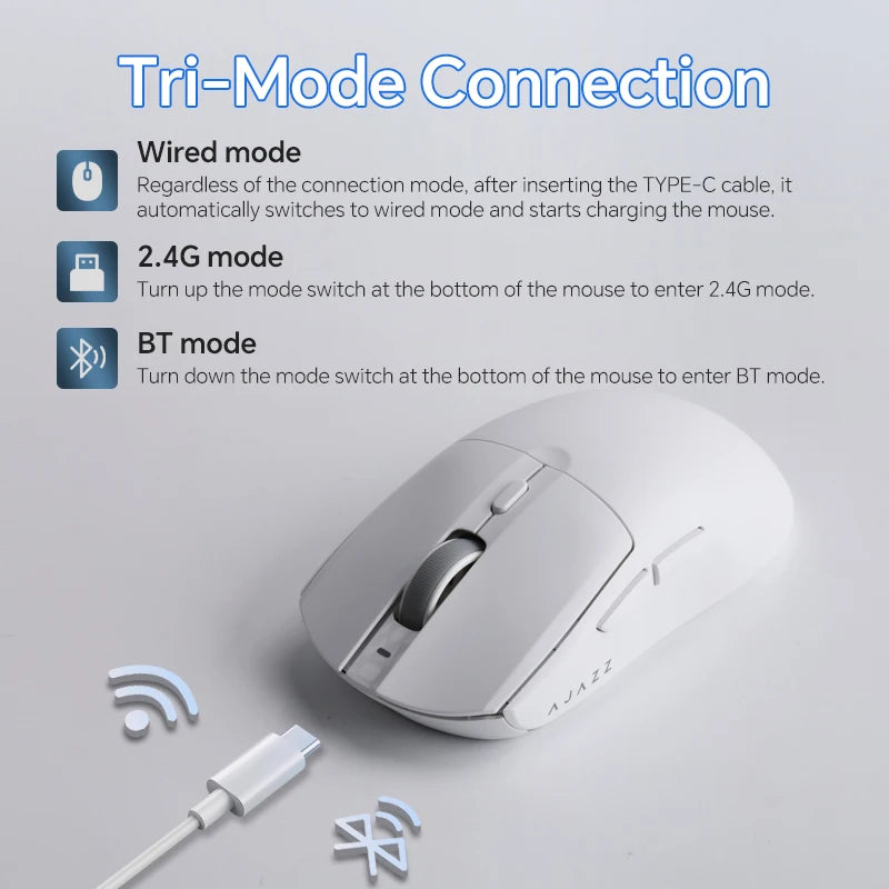 AJAZZ AJ139 V2 MC – Souris Gaming Sans Fil à Base Magnétique RGB