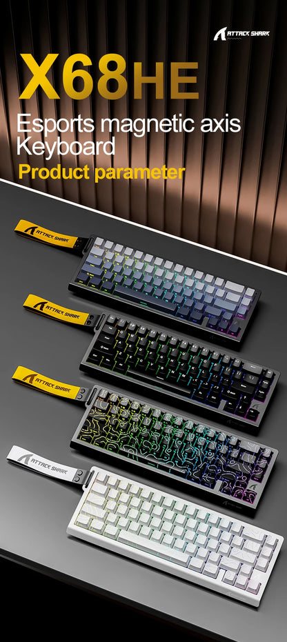 Attack Shark X68HE – Clavier Magnétique Gaming 8KHz Haute Performance