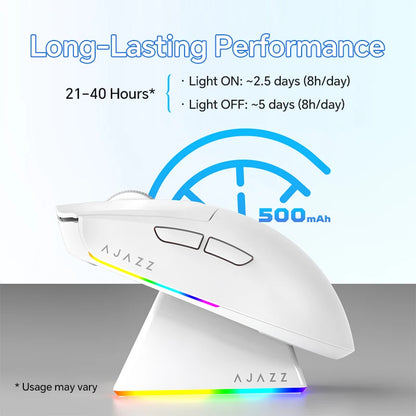AJAZZ AJ139 V2 MC – Souris Gaming Sans Fil à Base Magnétique RGB