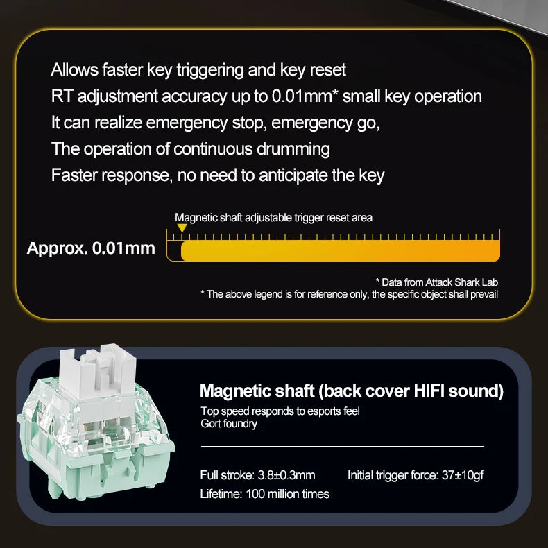 Attack Shark X68HE – Clavier Magnétique Gaming 8KHz Haute Performance