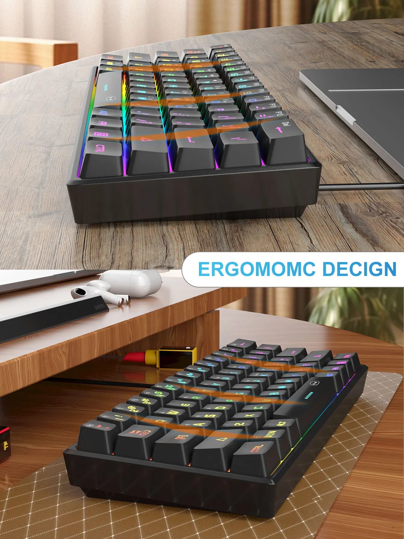 Clavier Gaming Compact 61 Touches RGB – MageGee